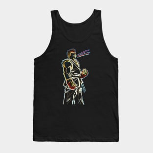 Karate Man Neon Tank Top